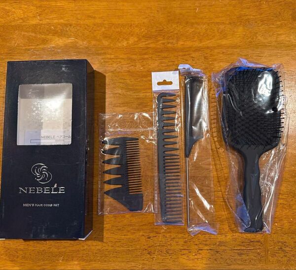ヘアコームセット パドルブラシ ブラシ コーム ヘアセット テール テールコーム NEBELE