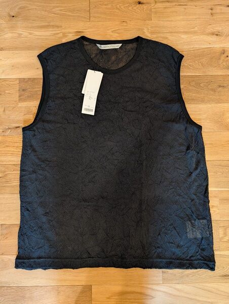 新品 JOHN LAWRENCE SULLIVAN ジョンローレンスサリバン メッシュ スリーブレストップ ブラック M