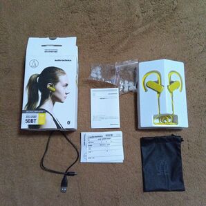 audio-technica ワイヤレスイヤホン ATH-SPORT50BT イエロー