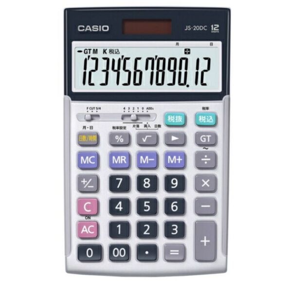 CASIO カシオ JS-20DC-N 本格実務電卓 時間計算タイプ 12桁