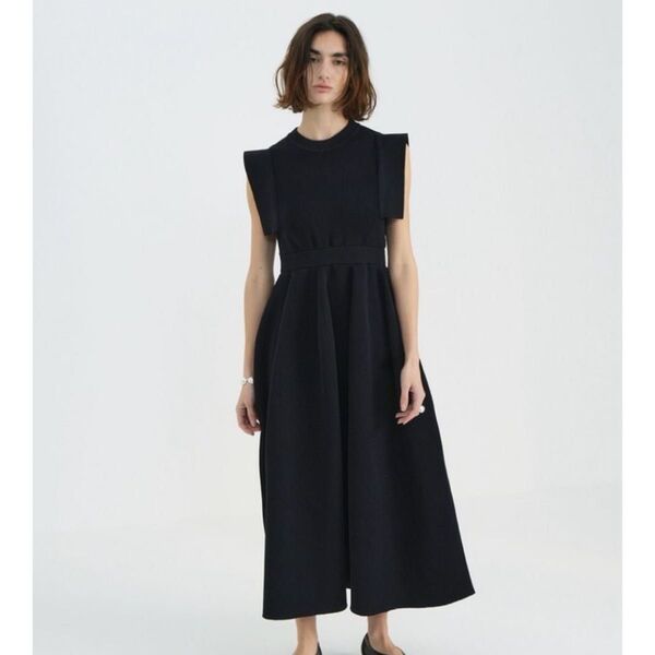 clane クラネ SQUARE SELEEVE KNIT ONEPIECE