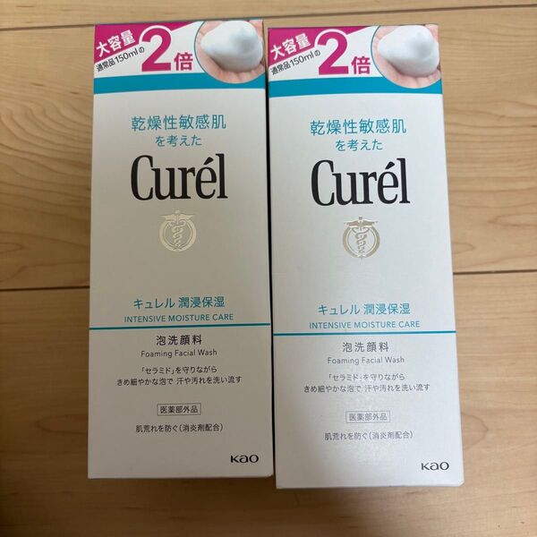 2箱 キュレル 潤浸保湿 泡洗顔料 大サイズボトル 300ml