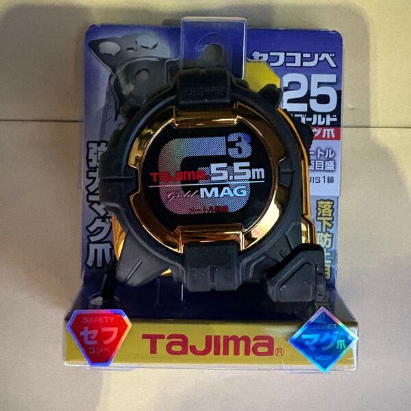 タジマ(Tajima) コンベックス 5.5m×25mm セフコンベG3ゴールドロックマグ爪25 SFG3GLM25-55BL