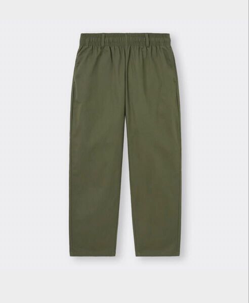GU ジーユー シェフパンツ テーパードパンツ チノパンツ カーキ XS 裾上げ済み クロップド丈アンクル丈