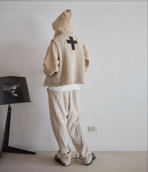 新品 タグ付き SUNSEA CHIMAYONEYAMA VEST サイズ3 サンシー ベスト ナチュラル