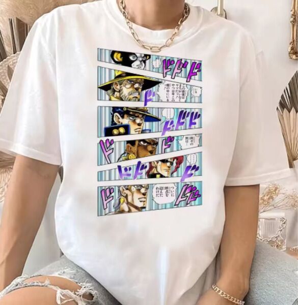 ジョジョの奇妙な冒険 第3部 tシャツ レディース 女性 ホワイト Mサイズ