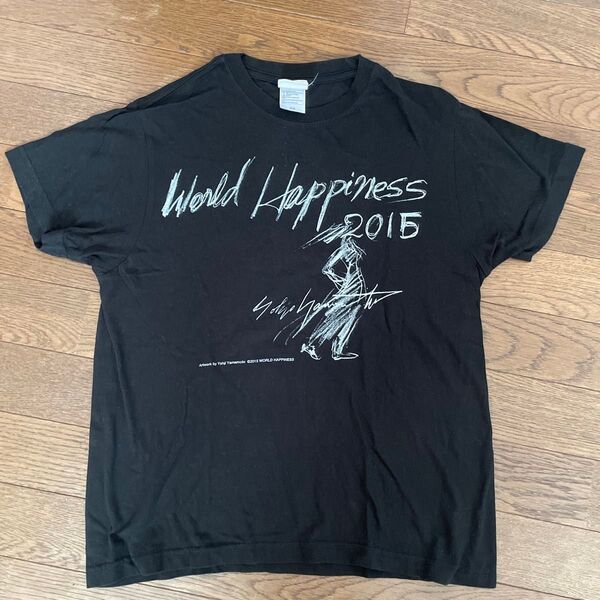 WORLD HAPPINESS 2015 Tシャツ XS 黒 YMO yohji yamamoto ワールドハピネス ワーハピ