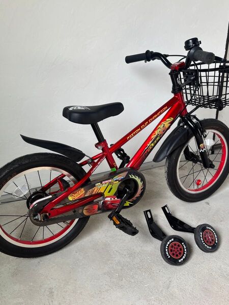 自転車 16インチ 補助輪付き 子供用自転車 カーズ ライトニングマックイーン ides キッズバイク
