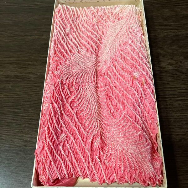 和装小物 帯揚げ ピンク色 絞り