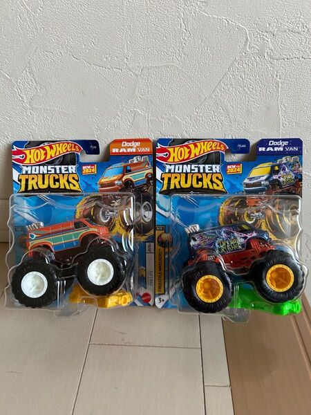 ホットウィール モンスタートラック ダッジラムバン 2点セット 未開封品
