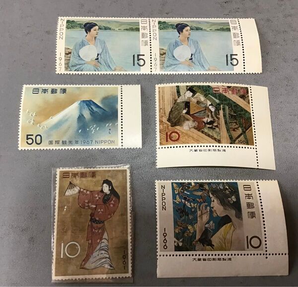 1960年代 日本切手 5種セット 未使用