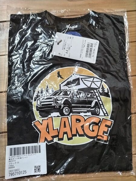 XLARGE KIDS 車モチーフ半袖Tシャツ 110cm ブラック 未使用
