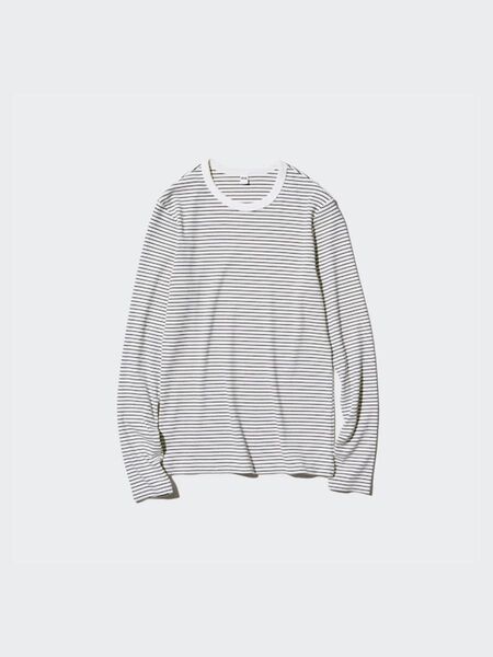 ユニクロ ソフトリブクルーネックTシャツ L
