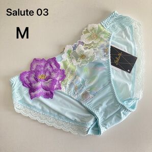 ワコール サルート 日本の花嫁 ノーマルショーツ単品 Mサイズ SX 03 水色
