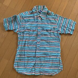 マルチボーダー柄シャツ