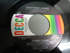 YNONNE ELLIMAN/EVERYTHING'S ALRIGHT(From &#34;Jesus Christ Superstar&#34; A Rock Opera)★シングル