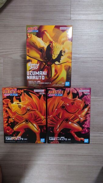 NARUTO ナルト フィギュア うずまきナルト 九喇嘛 3個セット 未開封