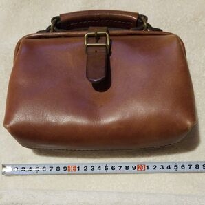 ヘルツ ハンドバッグ ミニドクターバッグ ブラウン 本革