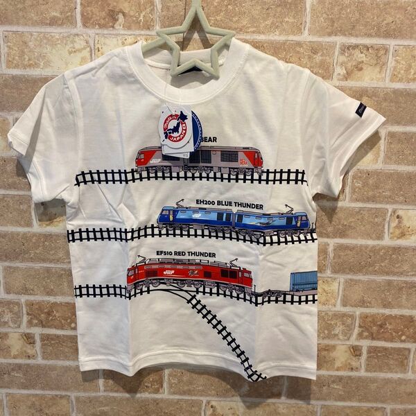 電車 Tシャツ キッズ 110cm 未使用 Made in Japan
