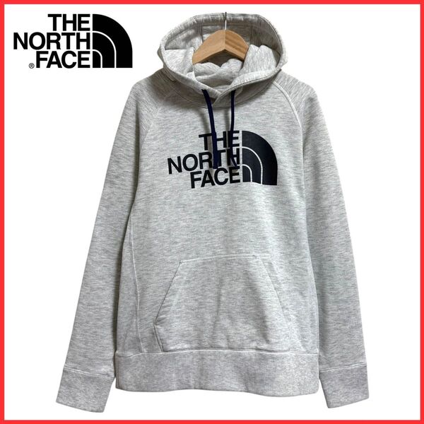 THE NORTH FACE ノースフェイス ロゴ プリント スウェット スエット プルオーバー パーカー グレー L アウトドア