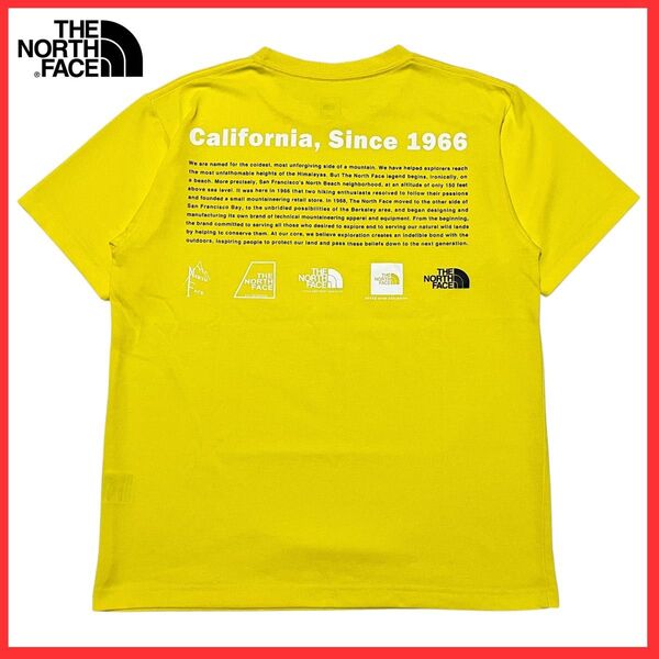 THE NORTH FACE ノースフェイス ヒストリカル ロゴ プリント Tシャツ 半袖 カットソー イエロー 黄 M
