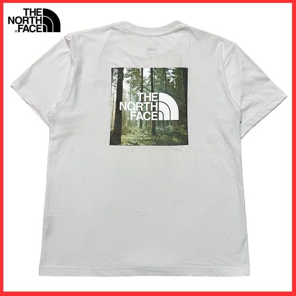 THE NORTH FACE ノースフェイス トレッキング スクエア ロゴ プリント Tシャツ 半袖 カットソー ホワイト 白 M