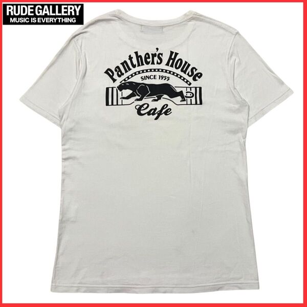 RUDE GALLERY ルードギャラリー パンサー プリント ポケット Tシャツ 半袖 カットソー ホワイト 白 4