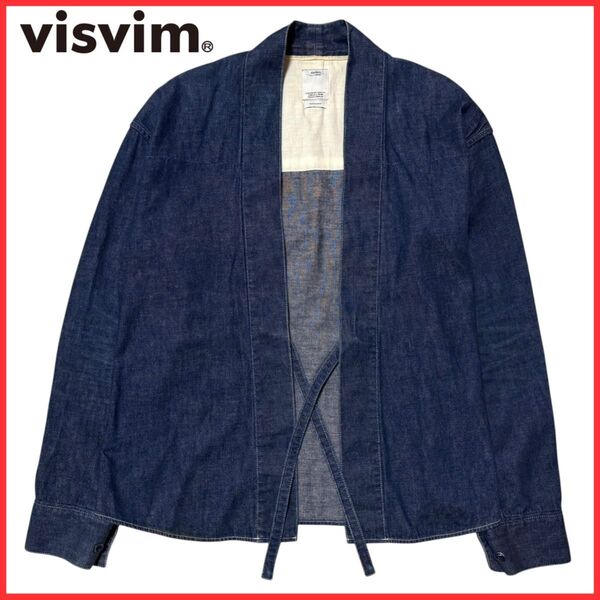 visvim ビズビム SS LHAMO SHIRT ONE WASH デニム ラモ シャツ ジャケット 野良着 インディゴ 2