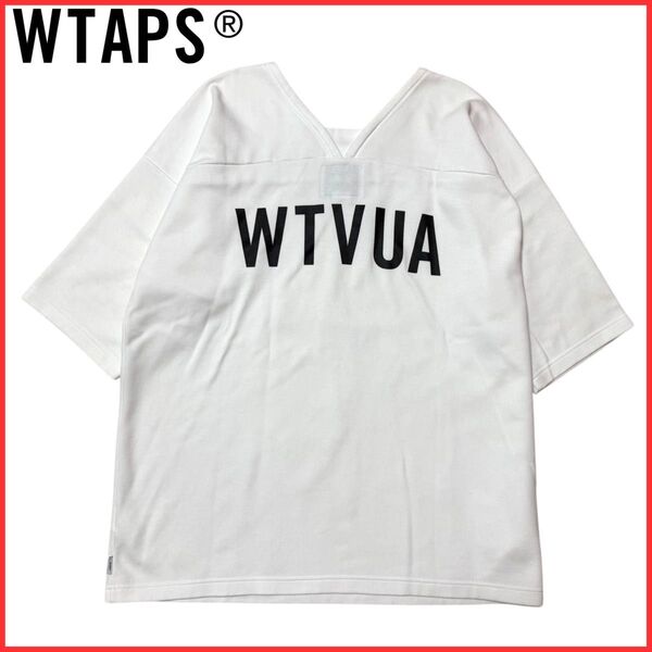 WTAPS ダブルタップス QB-TEE COPO ロゴ プリント スウェット Tシャツ 半袖 カットソー ホワイト 白 X02