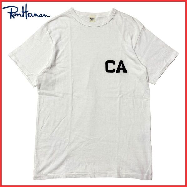 Ron Herman RHC ロンハーマン CA ロゴ ワッペン Tシャツ 半袖 カットソー ホワイト 白 S