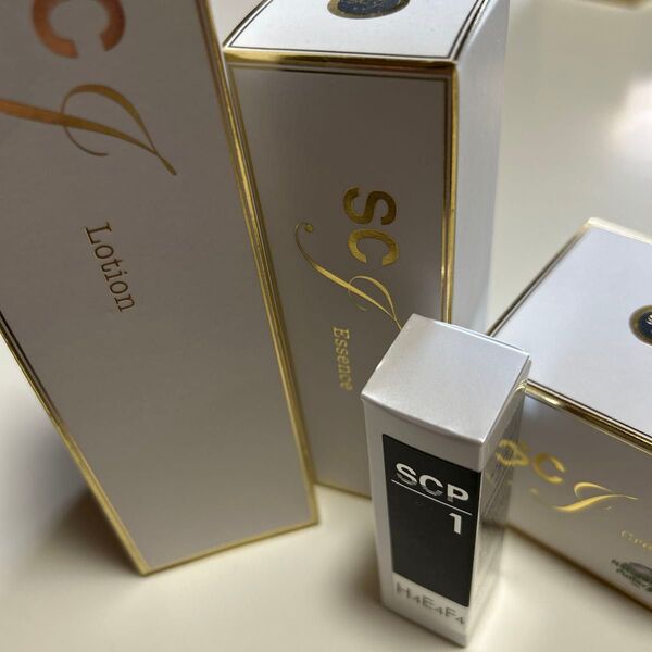 SCJ ローション、エッセンス、クリーム、SCB1 (美容液) 4点セット コスメ スキンケア 美容液 化粧水