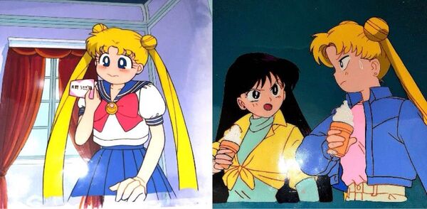 【特価】セル画 セーラーマーズ 月野うさぎ 火野レイ 美少女戦士セーラームーン セル画 動画 sailormoon 作画記録