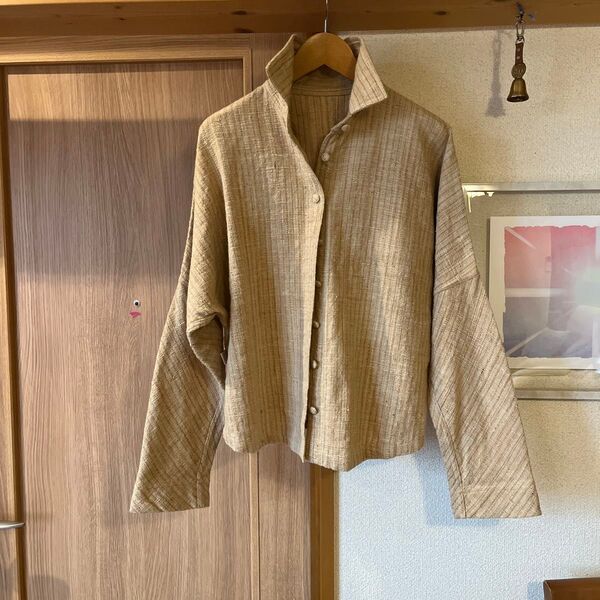 美品 うさとの服 綿 シャツブラウス 草木染め usaato ウサト
