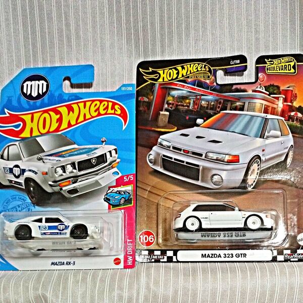 HotWheels MAZDA RX-3 & 323GTR 2台セット ミニカー