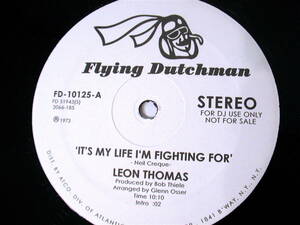 12★Leon Thomas『It's My Life I'm Fighting For / Shape Your Mind To Die』 Flying Dutchman★Jazz Funk