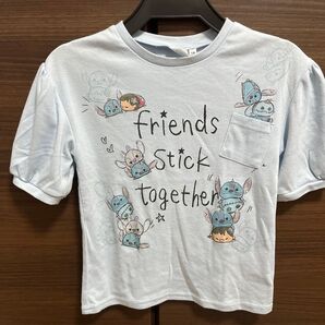 ディズニーツムツム リロ&スティッチ Tシャツ 130 水色
