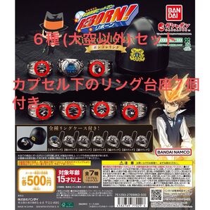 家庭教師ヒットマンREBORN ボンゴレリング 6種類セット リング台座付き