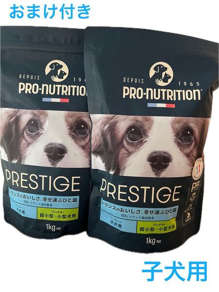 PRO-NUTRITION PRESTIGE 子犬用 1kg×2袋 おまけのサンプル10袋付き お試し