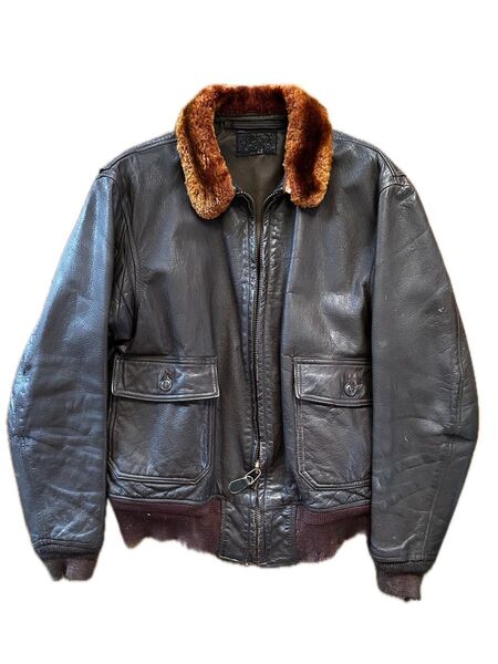 60s〜 U.S.NAVY G-1 flight jacket フライトジャケット G-1 レザー ヴィンテージ 米軍実物