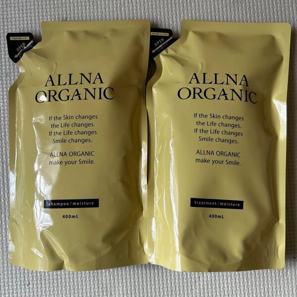 【新品未使用】詰め替え オルナ オーガニック シャンプー & トリートメント モイスチャー ALLNA