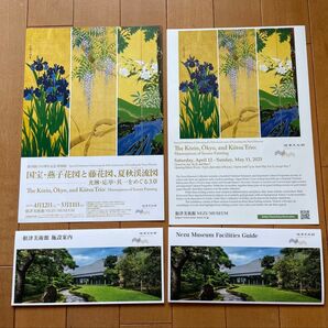 根津美術館 国宝・燕子花図と藤花図、夏秋渓流図 光琳・応挙・其一をめぐる3章 チラシ2枚セット