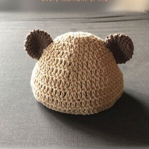 くま帽子 夏でも使えるコットン100%