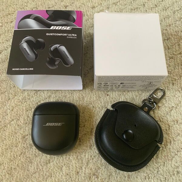 Bose QuietComfort ultra earbuds ワイヤレスイヤホン 中古美品 革ケース付 難あり