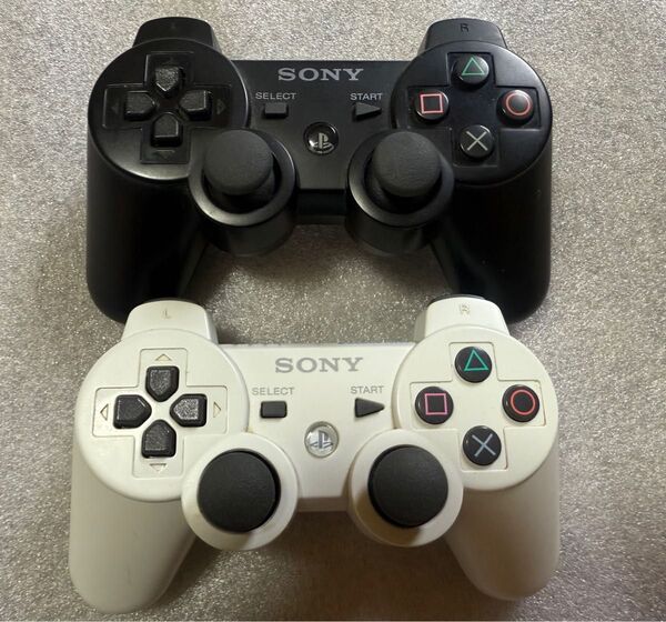PS3 デュアルショック3 コントローラー 動作未確認品 SIXAXIS SONY ブラック ホワイト セット プレステ3