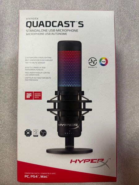 HyperX ハイパーエックス QuadCast S USBマイク ゲーミングマイク QUADCAST