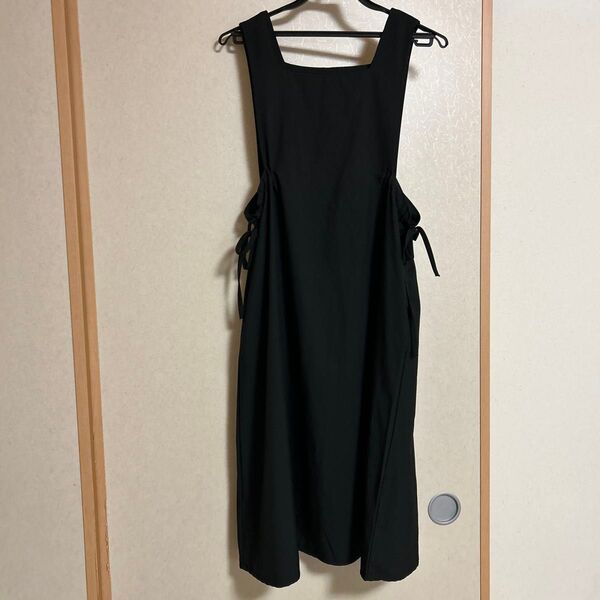 黒 タンクトップワンピース M ロング丈