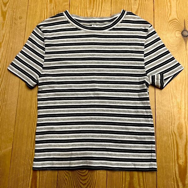 ボーダー柄 半袖Tシャツ マルチカラー