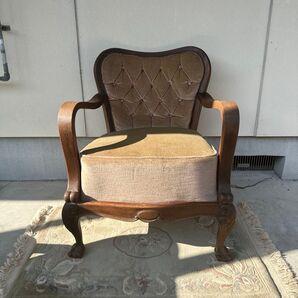アンティーク 1人掛けソファ イス 椅子 木製
