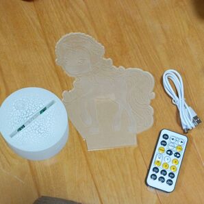 ユニコーン アクリルスタンド LEDライト リモコン付き