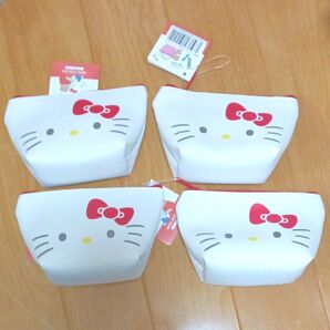 ハローキティ フラットポーチ 4個セット 新品 未使用